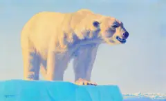 Fred Machetanz, Arctic Monarch, 1972, oil on board