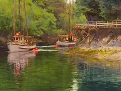 Paul Mullally, Alaskan Harbor, 2003, oil on canvas