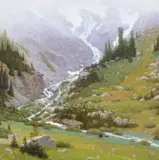 Ralph Oberg, The Many Faces of Water, oil on canvas laid on board
