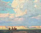 Desert Sky by Edgar Alwin Payne, oil on canvas, sold Jul 2022
