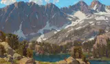 Fourth Lake, Big Pine Canyon (ca. late 1930s) by Edgar Alwin Payne, oil on canvas, sold Jul 2022