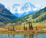Andrew Peters, Mountain Landscape, oil on canvas