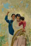 Bert Geer Phillips, The Pueblo Family, Spring