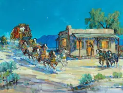 Marjorie Reed, Mission Camp, oil on canvas