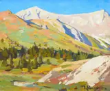 Carl Rungius, At Timberline, Oil on canvas mounted to board