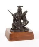 The Medicine Man by Charles Marion Russell, bronze, sold Jul 2022