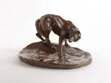 To Noses That Read, A Smell That Spells Man by Charles Marion Russell, bronze, sold Jul 2022