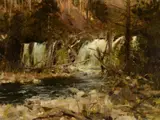 Richard Schmid, Hemlock Falls, 1976, oil on canvas