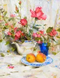 Richard Schmid, Roses, 1984, oil on canvas