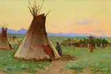 Joseph Henry Sharp, Blackfeet Sun Dance, 1903, oil on canvas