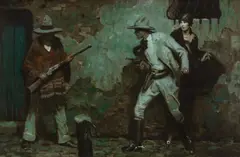Robert Wright Stewart, Mexican Standoff, 1927, oil on canvas