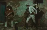 Robert Wright Stewart, Mexican Standoff, 1927, oil on canvas