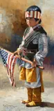 Ray Swanson, Native American, oil on canvas