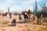 Hubert Wackermann, Chiricahua Apache Scouting Party, 1995, oil on canvas