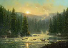 Brooke Wetzel, As Morning Sweetly Unfolds, 2022, oil on canvas