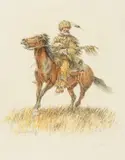 Olaf Wieghorst, Mountain Man, Mixed Media