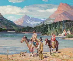 Oscar E. Berninghaus, The Domain of Their Ancestors, 1925, oil on canvas