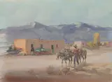 Oscar E. Berninghaus, The Wood Peddler, Taos, New Mexico