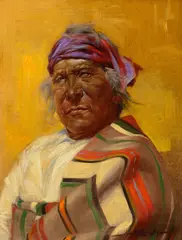 Gerald Cassidy, Governor of Taos, oil on canvas