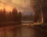 Brent Cotton, Where the River Flows, 2021, oil on canvas laid on board