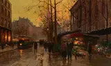 Édouard Cortès, Marché aux fleurs, Place de la Madeleine, Paris