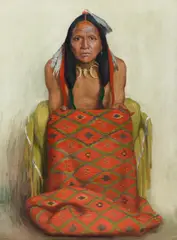 E. Irving Couse, The New Rug, 1917, oil on canvas