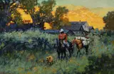 C. Michael Dudash, Leaving Bannack, Montana – 1865, 2016, oil on canvas laid on board