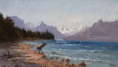John Fery, Lake McDonald, oil on canvas laid on board