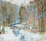Leon Gaspard, Argonne Forest, 1920, oil on canvas laid on board