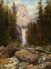 John Fery, Vernal Falls, Yosemite Valley, oil on canvas