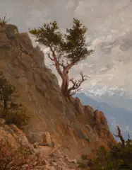 John Fery, Southwest Face of Mt. Olympus, oil on canvas