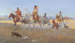 Nicholas Firfires, Moving Camp, 1986, oil on canvas