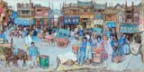 Leon Gaspard, A Street in Peking, oil on board