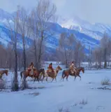 A Hard Journey by Martin Grelle, 2009, oil on canvas, sold Jul 2021