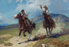 Frank Tenney Johnson, The Horse Thief, 1925, oil on canvas