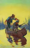 Oliver Kemp, Moose Hunters (ca. 1914), oil on canvas