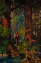 Oliver Kemp, The Primeval Forest, oil on canvas