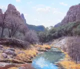 Francois Koch, Chimney Rock Creek, 2010, oil on canvas