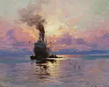Sydney Laurence, Fishing Vessel at Sea