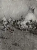 Tom Lovell, Horse Raid (study)