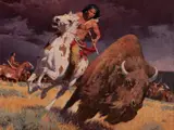 David Mann, The Horse Made Him Master, oil on canvas