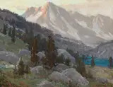 Sierra Scene of Lake Sabrina by Edgar Alwin Payne, oil on canvas, sold Jul 2021