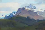 Carl Rungius, Mountain Peaks at the Forks