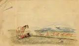 Antelope Hunting by Charles Marion Russell, watercolor on paper, sold Jul 2021