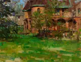 Richard Schmid, Charles Gates Dawes House Evanston, Illinois, 1988, oil on canvas