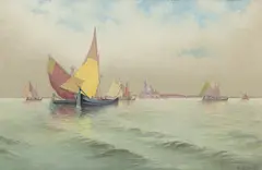 Carl Schmidt, Venice, oil on board