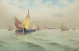 Carl Schmidt, Venice, oil on board
