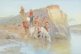 Olaf Carl Seltzer, The Scouting Party, watercolor and gouache on paper