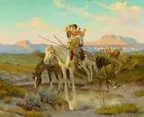 Olaf Carl Seltzer, Seeking New Camping Ground, oil on canvas