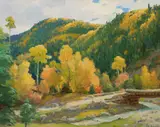 Joseph Henry Sharp, Aspens in Hondo Creek in October